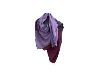 Muslin cloth 3-colored women's scarf XXL 135*135 cm 100*100 cm scrunchie birthday gift Mother's Day/own creation possible