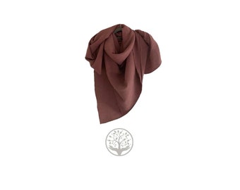 Muslin cloth/ladies scarf/135*135 cm XXL/120 x 120 cm/100 x 100 cm/80 x 80 cm/65 x 65 cm/50 x 50 cm/gift/birthday/39 colors/fig. Brick 056