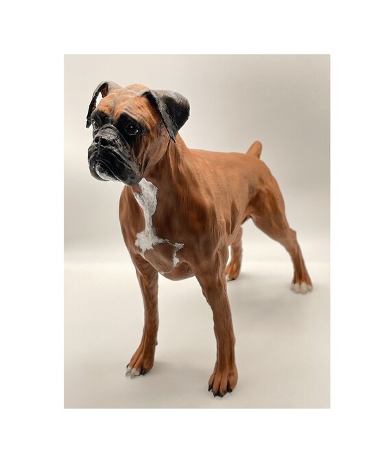 Boxer Dog Statue Dog Statue Friends Large Dog Figurines 3d Etsy UK