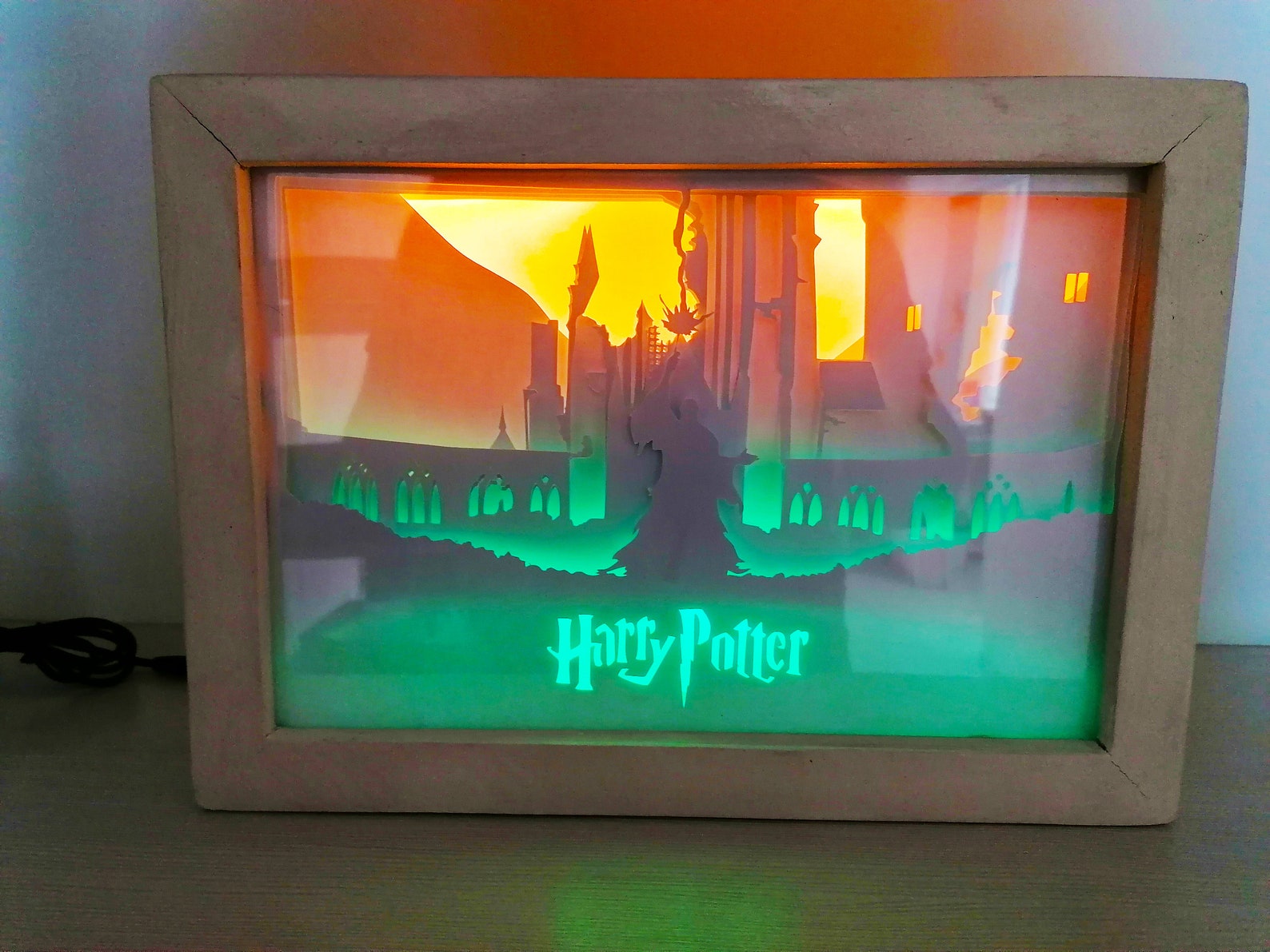Harry Potter lightbox shadow box art paper cut Etsy