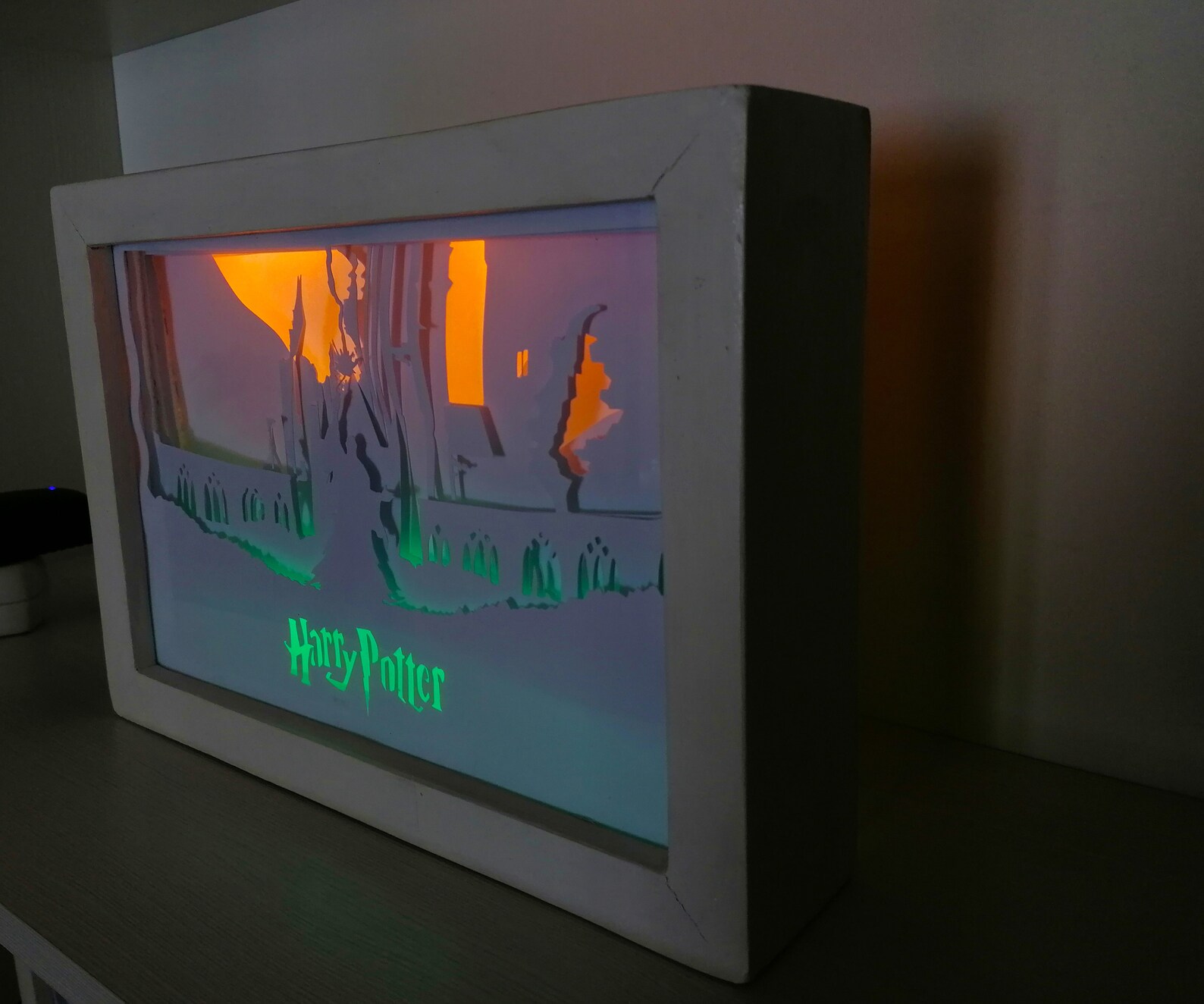 Harry Potter lightbox shadow box art paper cut Etsy