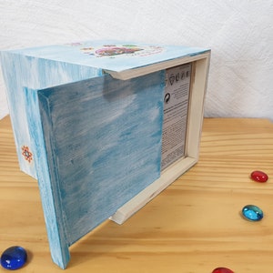 Caja de pañuelos cosméticos dispensador de decoración de mesa de pañuelos para pañuelos caja contenedor de madera cubo amantes del camping caravana vacaciones imagen 7