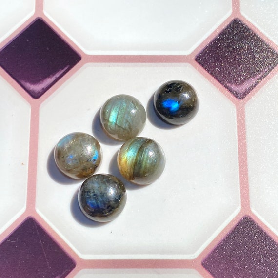 Free Form Labradorite Cabochon: Flashy Gemstone for Jewelry Making (11mm)