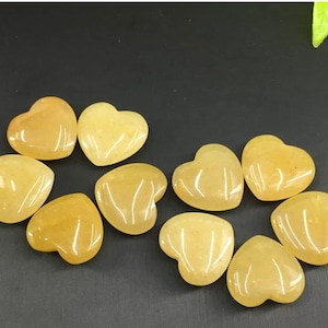 Natural Yellow topaz Heart Cabochon for gemstone jewelry making, crystal, semiprecious—reiki healing