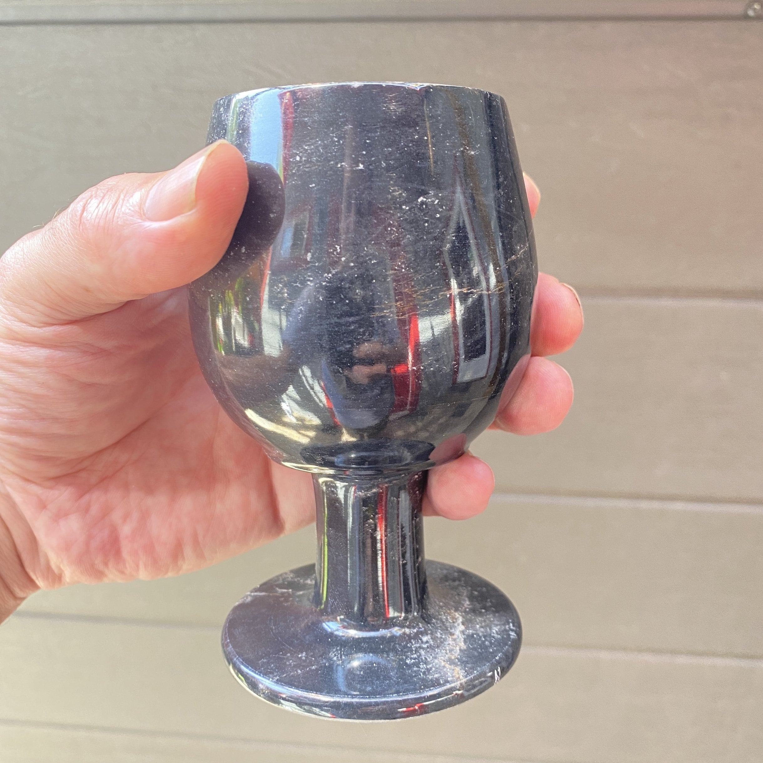 Genuine Black Marble Wine Goblets W/ 10 Ounce Capacity Stone Etsy