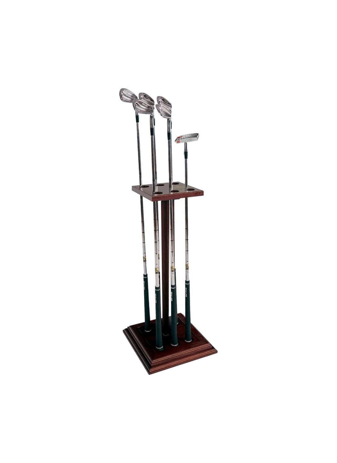 Golf Club Wood Floor Stand Display 6 Clubs 27 Tall Etsy