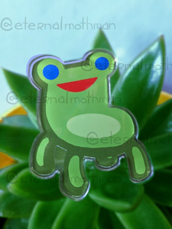 Froggy chair Kermit acrylic pin Froggy chair Kermit acrylic pin