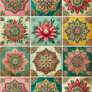 Boho Tile- Made By Marley Magic decoupage paper