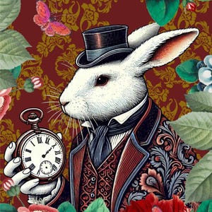 I&#39;m Late- Made By Marley Magic decoupage paper