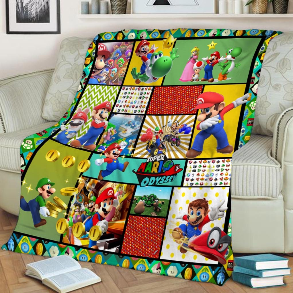 Super Mario Odyssey Blanket Mario Blanket Gift For Kid Etsy