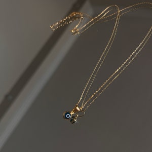 Dainty evil eye necklace - protection necklace