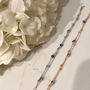 Two or Three  layered evil eye bracelet - protection bracelet