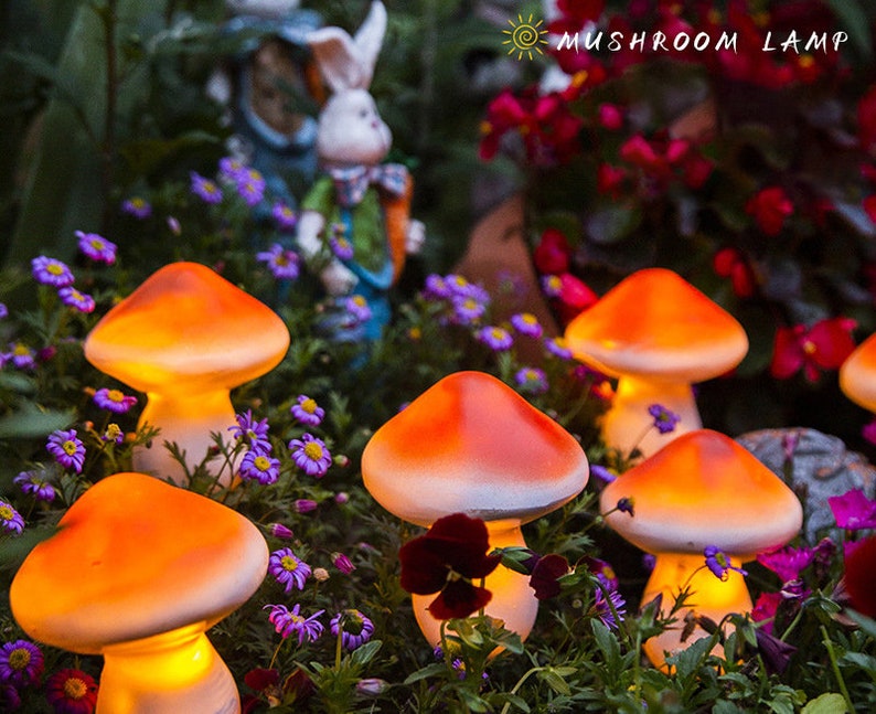 3 Pack Solar Mushroom Lawn Light Outdoor Patio Garden Etsy