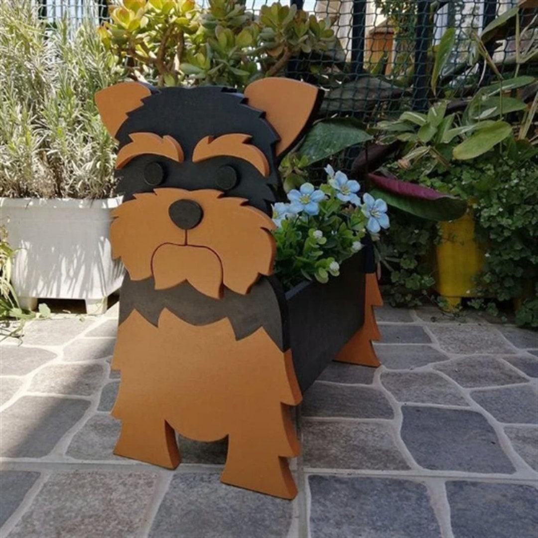 Yorkshire Terrier Garden Pots PVC Pet Planters Decorative - Etsy