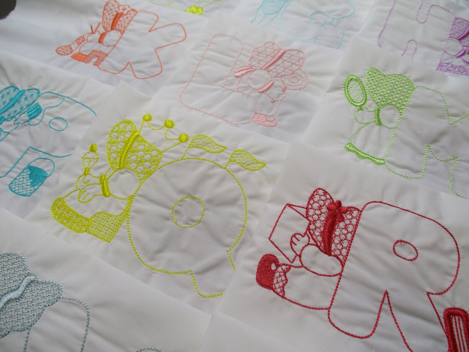 Embroidered Quilt Blocks Baby Quilt Blocks Quilt Squares Quilt Etsy