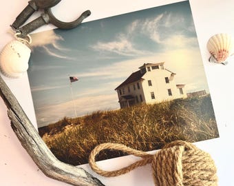 Cape Cod Beach House Kunstdruck – Küstenlandschaft
