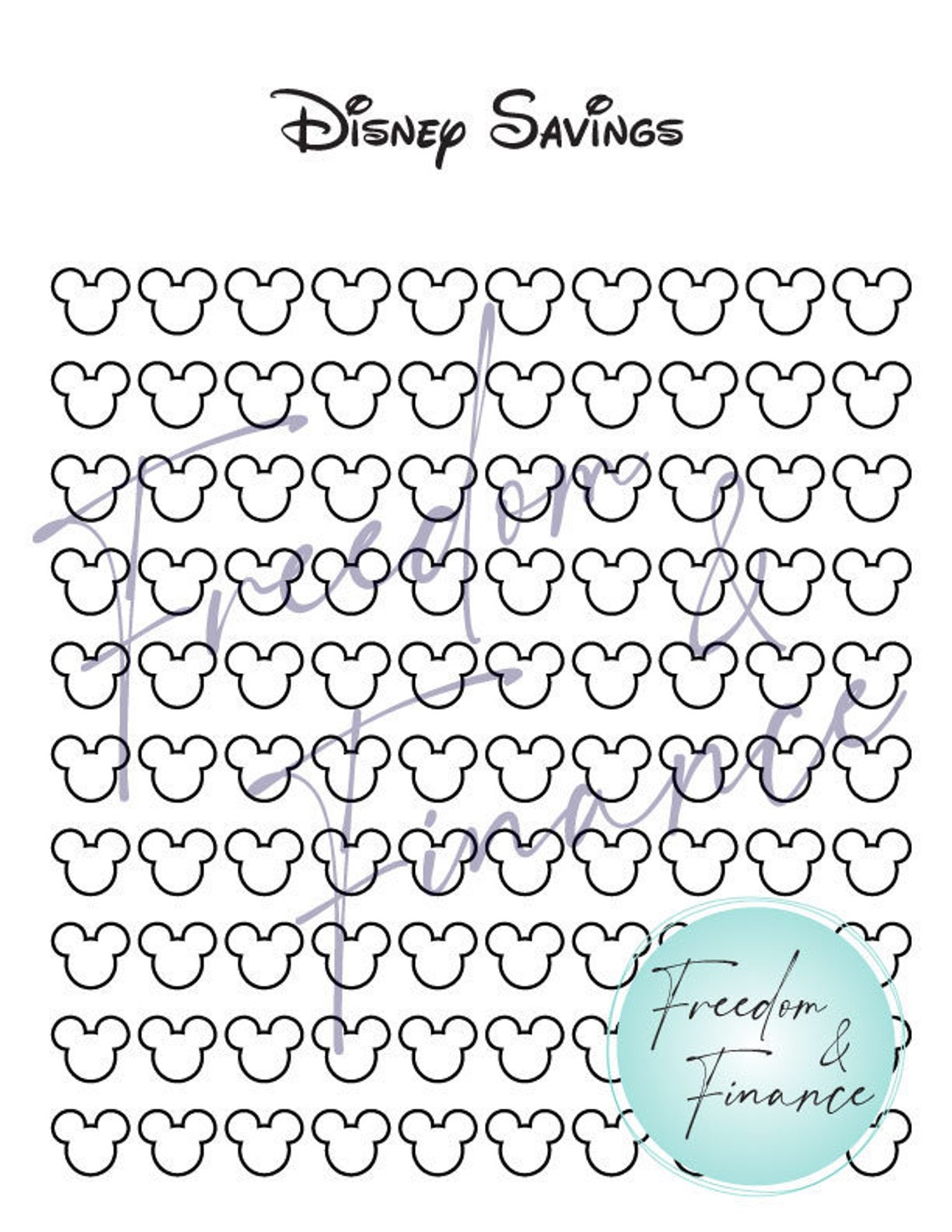 Disney vacation savings tracker Vacation fund tracker | Etsy