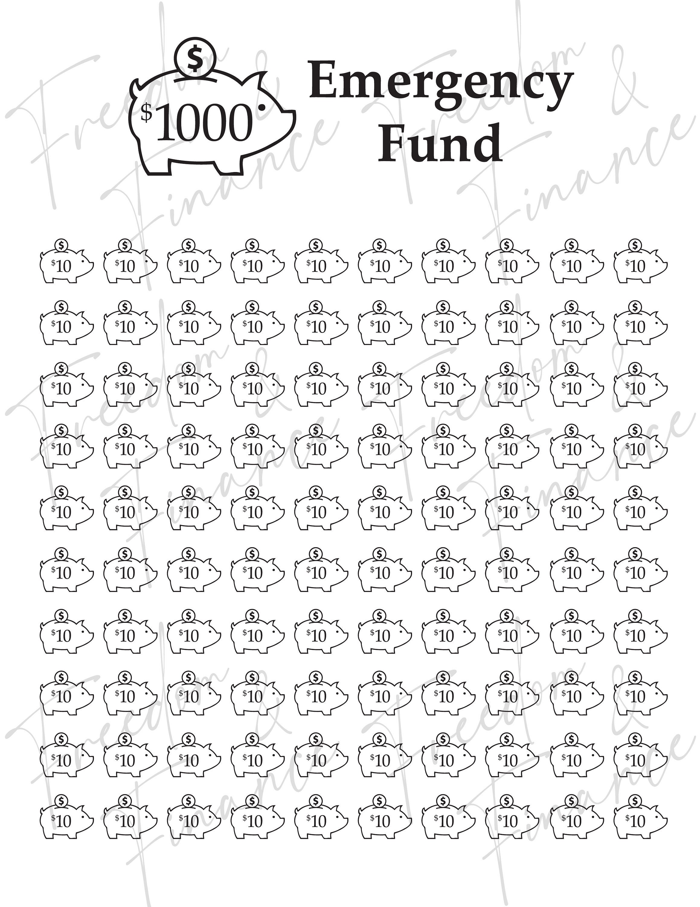Emergency Fund Tracker Vacation Fund Tracker Dave Ramsey - Etsy New Zealand