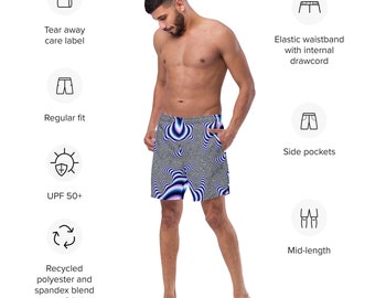 Costume da bagno da uomo Enlightened Fractals: pantaloncini Rave in poliestere riciclato
