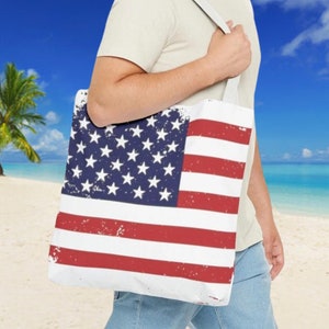 American Flag Tote Bag, Patriotic bag, american flag bag, american flag tote bag, pool bag, beach bag, 4th of july, gift for him