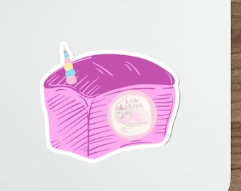 Aria's Loafacorn Sticker: Bread Cat Die-Cut Sticker