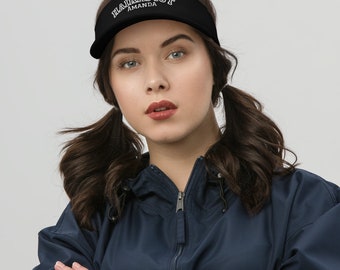 Custom Embroidered Hairapist Visor, Barber Stylist Name Hat