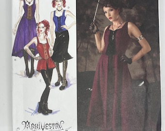 Historical Victorian Steam Punk Costume Dress Arki Vestry Simplicity 2757 Sizes 6 - 12 UNCUT