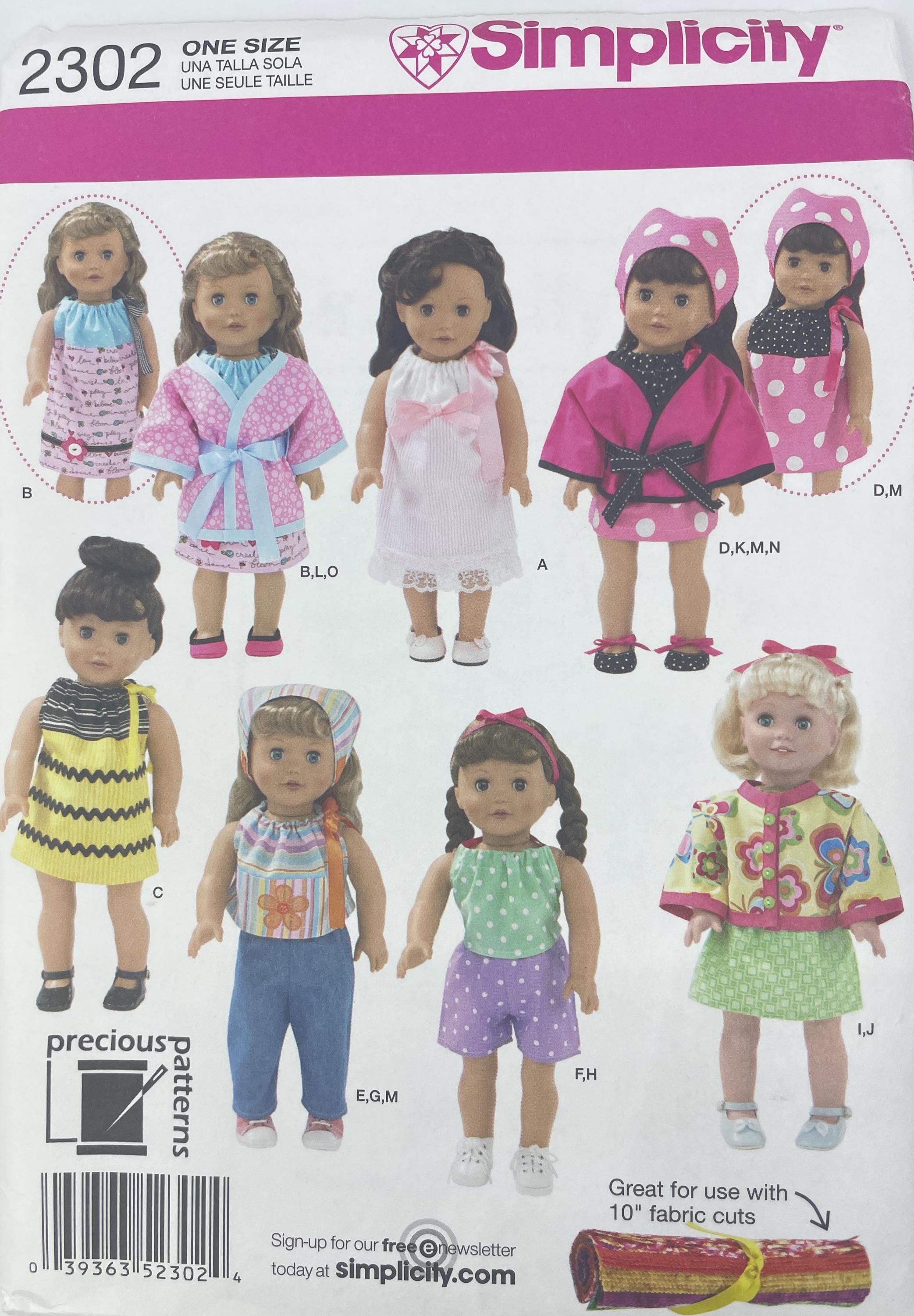 18” Doll Clothes Wardrobe Pattern Simplicity 2302 Easy to Make UNCUT - Etsy