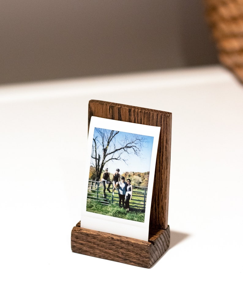 Instax Mini Frame Wood Photo Display Stand  Polaroid Photo image 0