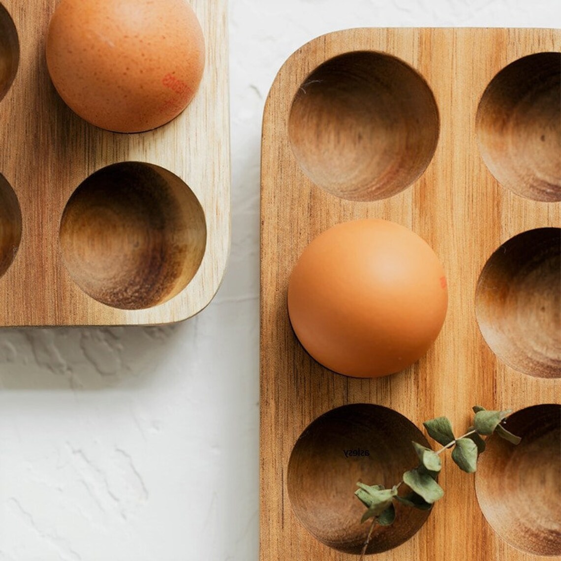 Set of 3 Wooden Egg Tray Rusty woody egg holder for 12 or 4 Etsy