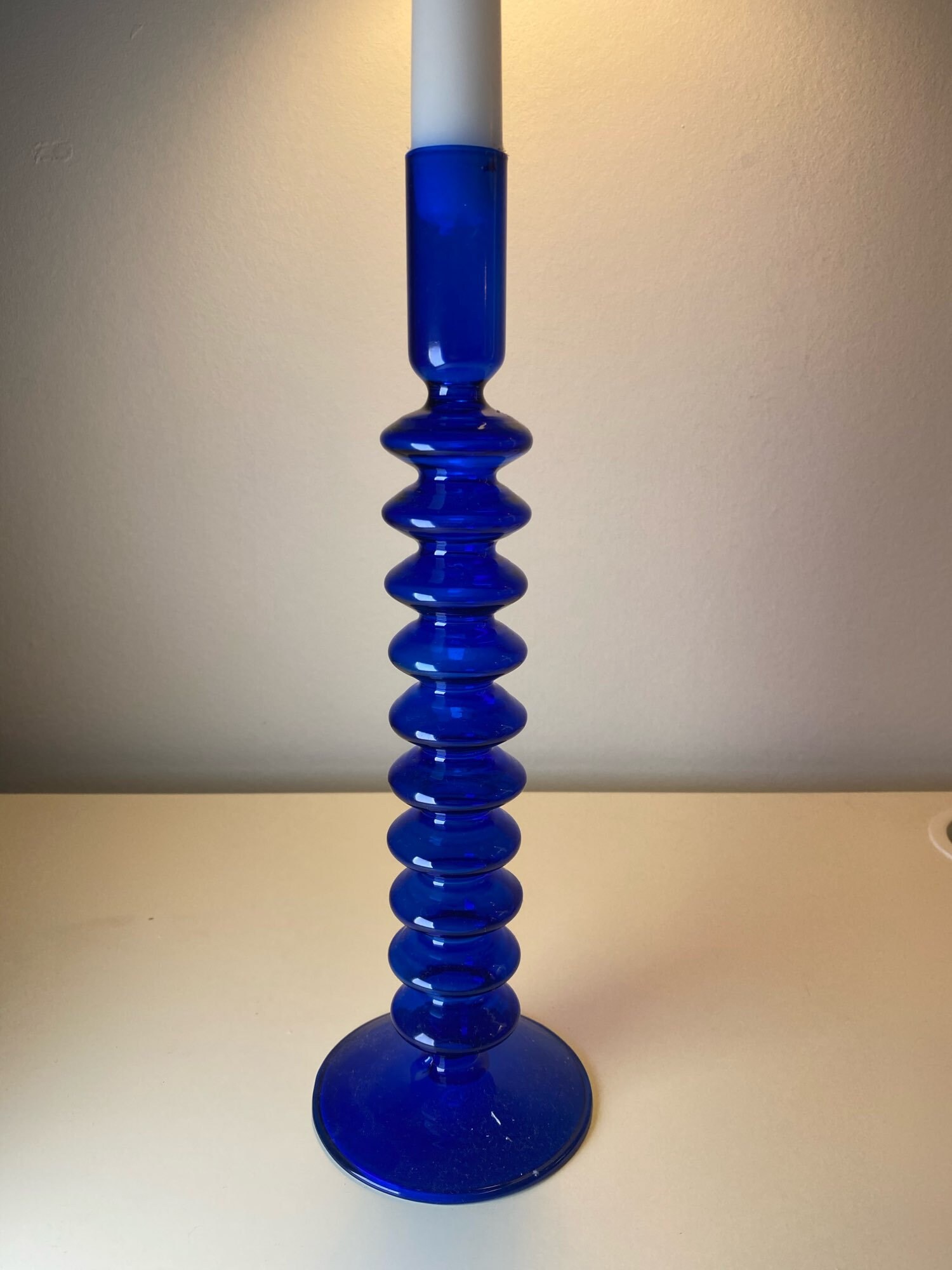 Delicate Hand Blown Retro Candle Holders Glass candlesticks Etsy