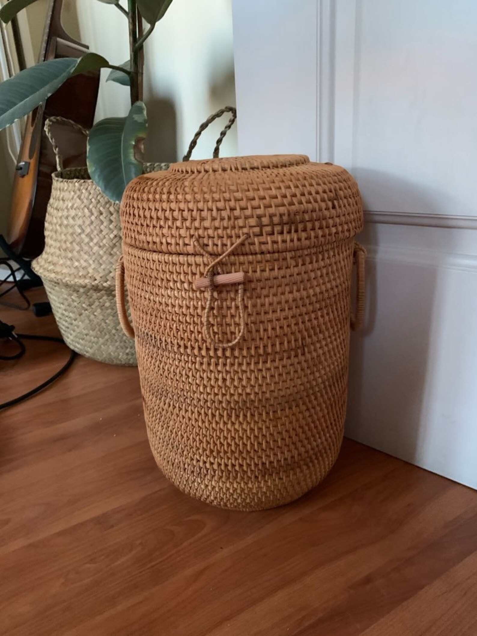 Cesta de almacenamiento caja de ratán para té almacenamiento | Etsy