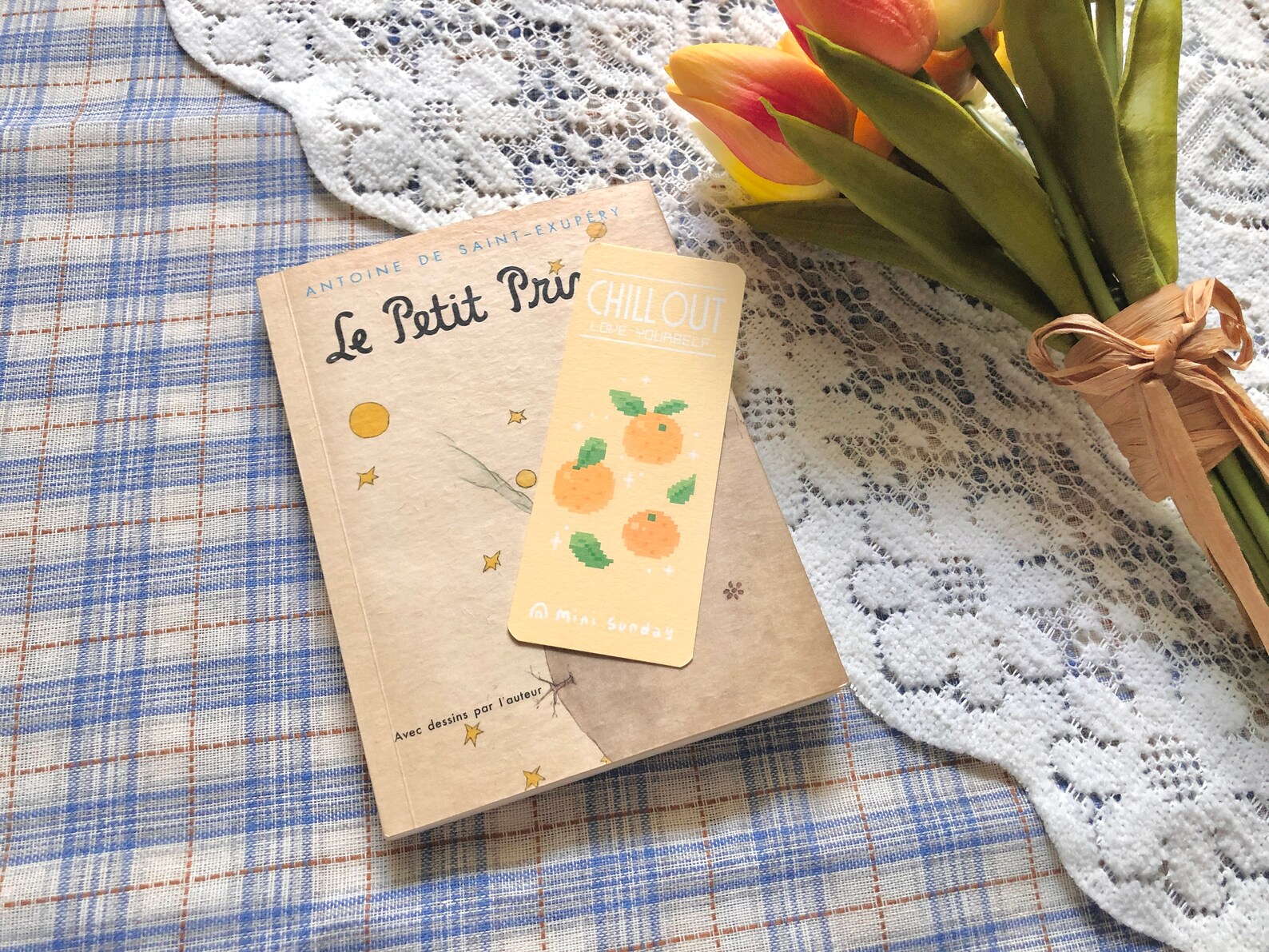 Plant Bookmark Pixel Style Bookmark Vibrant Colored Etsy