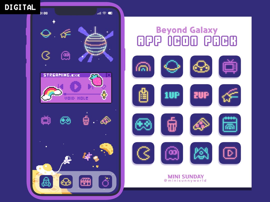63 App Icon Pack / Beyond Galaxy / Wallpapers & Widgets / Pixel