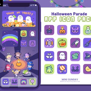 63 App Icon Pack / Halloween Parade / Halloween expansion pack / Wallpapers & Widgets / Pixel / iOS App Icons / Android / Home Screen