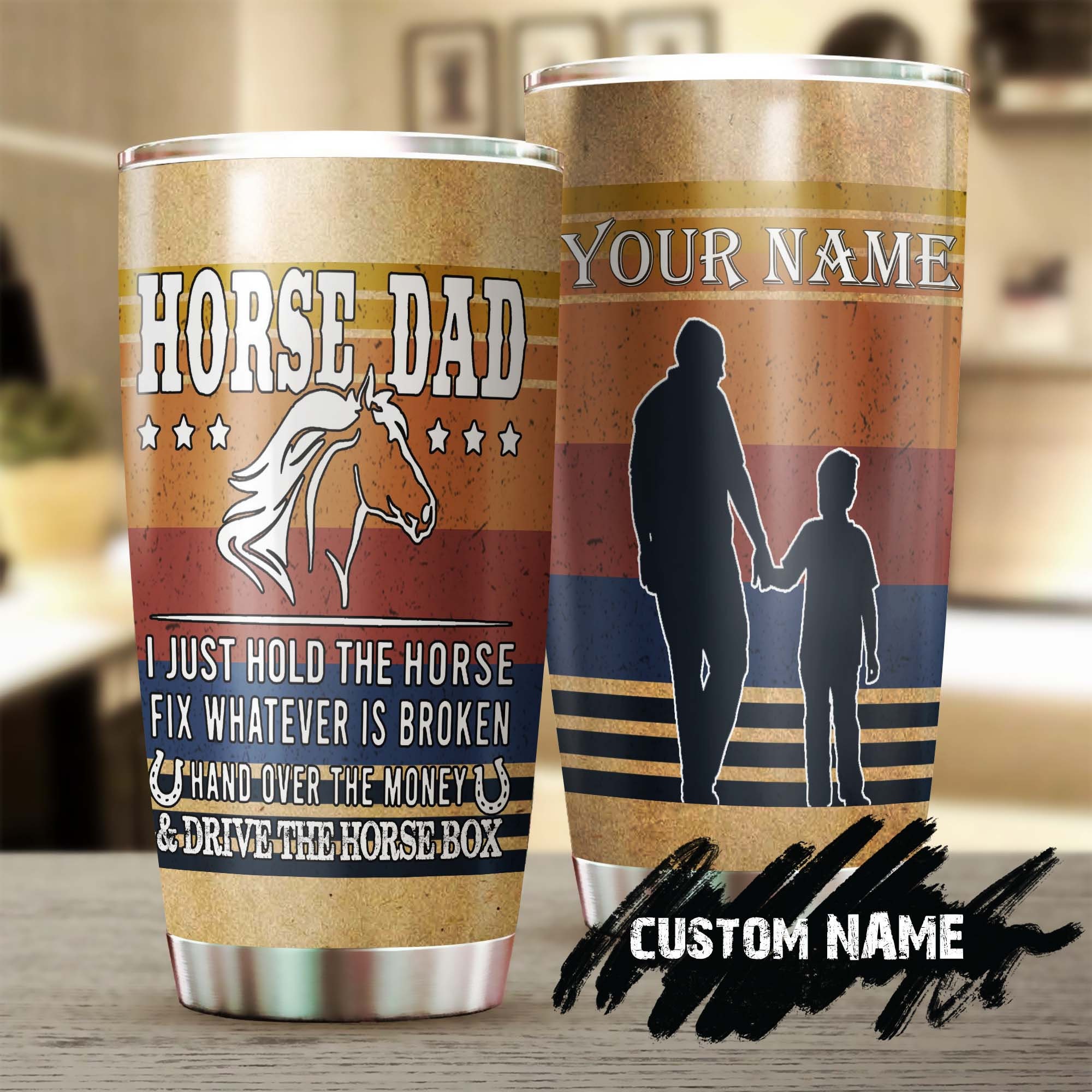 Father's Day Gift Horse Show Dad Classic Fix Whatever Broken Ringneck Tumbler 20oz