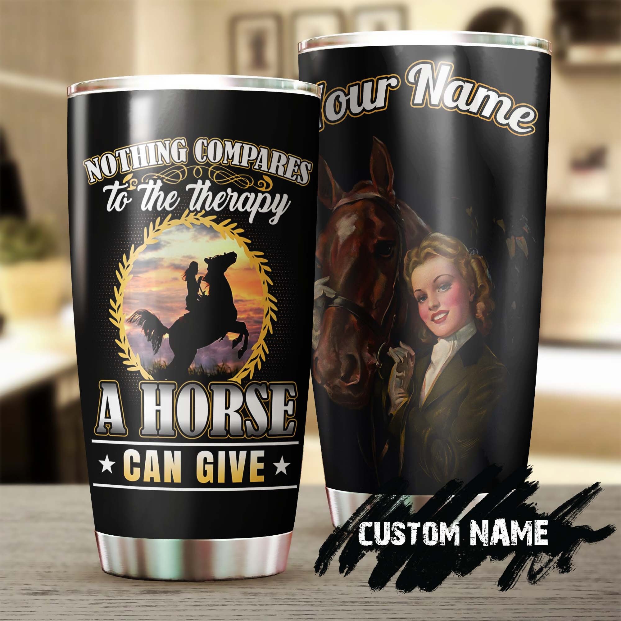 Nothing Compares To The Therapy A Horse Can Give Ringneck Tumbler 20oz