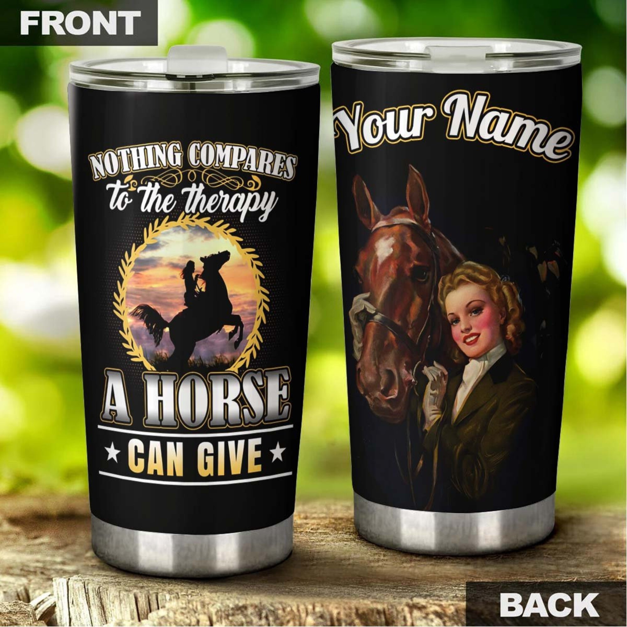 Nothing Compares To The Therapy A Horse Can Give Ringneck Tumbler 20oz