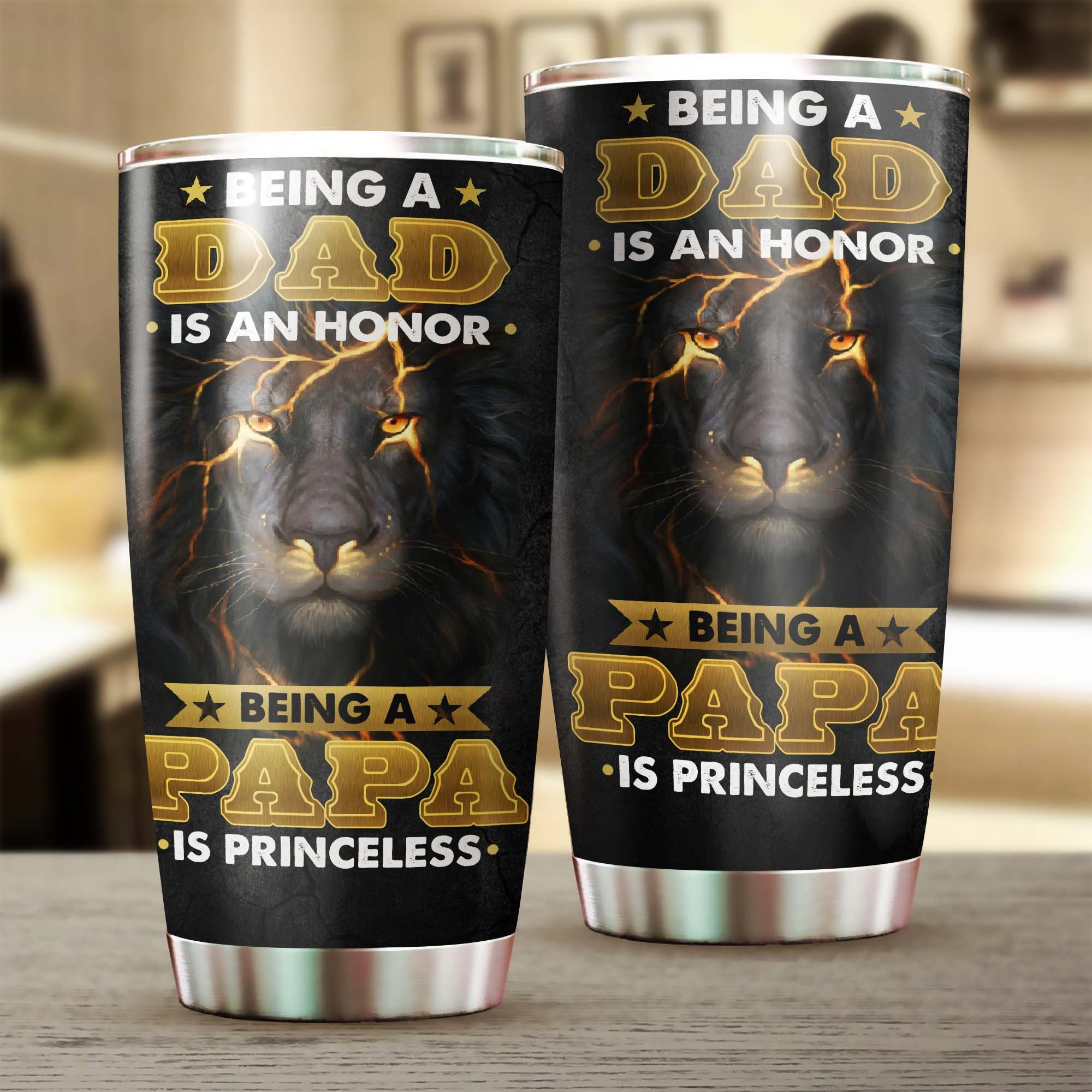 Happy father's day Being Papa Is Priceless Ringneck Tumbler 20oz