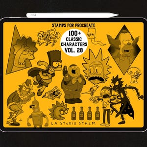 Classic Characters Vol. 28 - Procreate Tattoo Stamp Brush Set