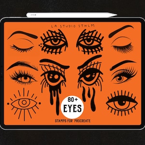 Eyes - Procreate Tattoo Stamp Brush Set