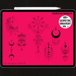 Geometric Ornament Vol. 1 - Procreate Tattoo Stamp Set