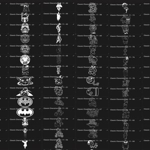 Classic Characters Vol. 11 - Procreate Tattoo Stamp Brush Set - Etsy