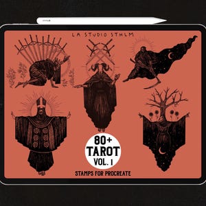 Tarot Stamp Set Vol. 1 - Procreate Tattoo Stamp Brush Set