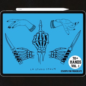 Hands Vol. 1 - Procreate Tattoo Stamp Brush Set