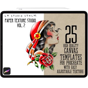 Paper Texture Studio Vol. 2 - Procreate - 25 Texture di carta di alta qualità