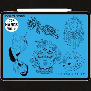 Hands Vol. 2 - Procreate Tattoo Stamp Brush Set