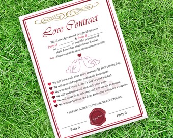 Relationship Contract Template - Etsy