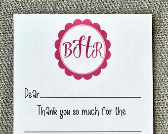Personalized Fill In The Blank Thank You Cards: Kid's Birthday Note Cards