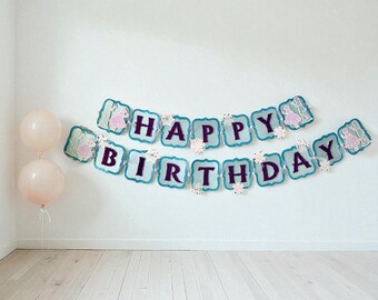 Frozen-Inspired Birthday Banner, Winter Wonderland Theme Party, Girl Birthday